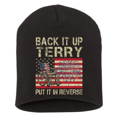 Back It Up Terry Put It In Reverse Firework Usa 4th Of July Short Acrylic Beanie