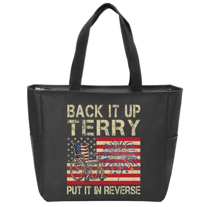Back It Up Terry Put It In Reverse Firework Usa 4th Of July Zip Tote Bag