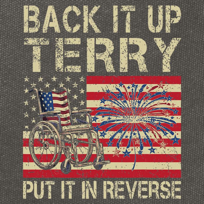 Back It Up Terry Put It In Reverse Firework Usa 4th Of July Cotton Canvas Backpack