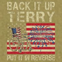 Back It Up Terry Put It In Reverse Firework Usa 4th Of July Garment-Dyed Women's Muscle Tee