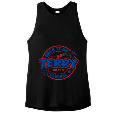 Back It Up Terry Put It In Reverse 4th Of July Fireworks Ladies PosiCharge Tri-Blend Wicking Tank