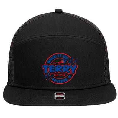 Back It Up Terry Put It In Reverse 4th Of July Fireworks 7 Panel Mesh Trucker Snapback Hat
