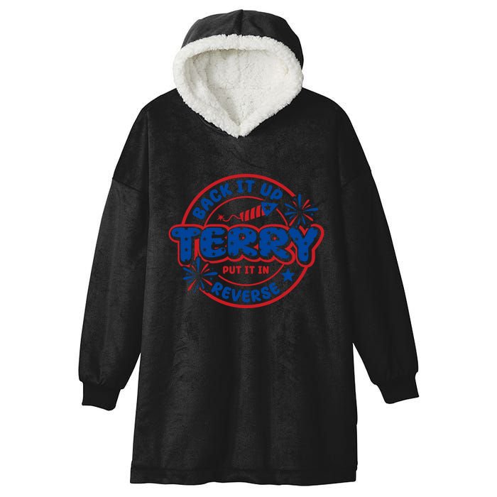 Back It Up Terry Put It In Reverse 4th Of July Fireworks Hooded Wearable Blanket