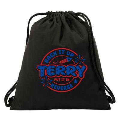 Back It Up Terry Put It In Reverse 4th Of July Fireworks Drawstring Bag
