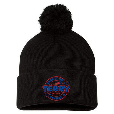 Back It Up Terry Put It In Reverse 4th Of July Fireworks Pom Pom 12in Knit Beanie