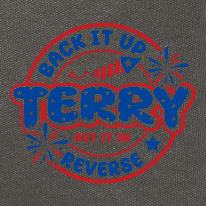 Back It Up Terry Put It In Reverse 4th Of July Fireworks Cotton Canvas Backpack