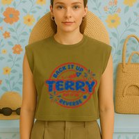 Back It Up Terry Put It In Reverse 4th Of July Fireworks Garment-Dyed Women's Muscle Tee
