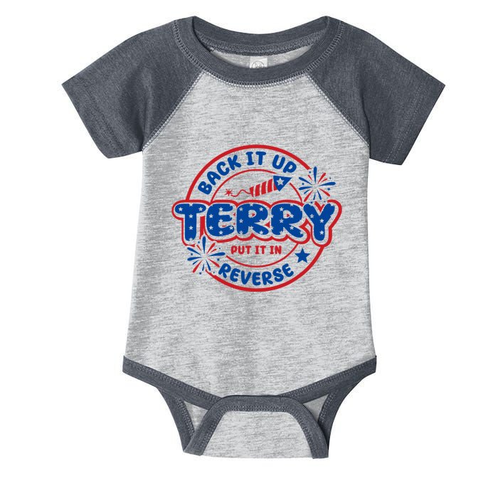 Back It Up Terry Put It In Reverse 4th Of July Fireworks Infant Baby Jersey Bodysuit