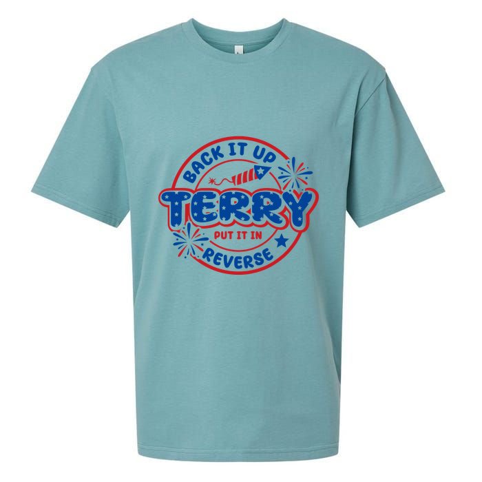 Back It Up Terry Put It In Reverse 4th Of July Fireworks Sueded Cloud Jersey T-Shirt