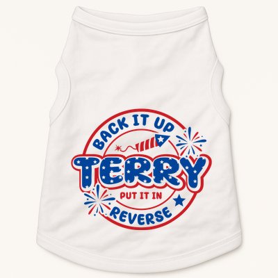 Back It Up Terry Put It In Reverse 4th Of July Fireworks Doggie Tank
