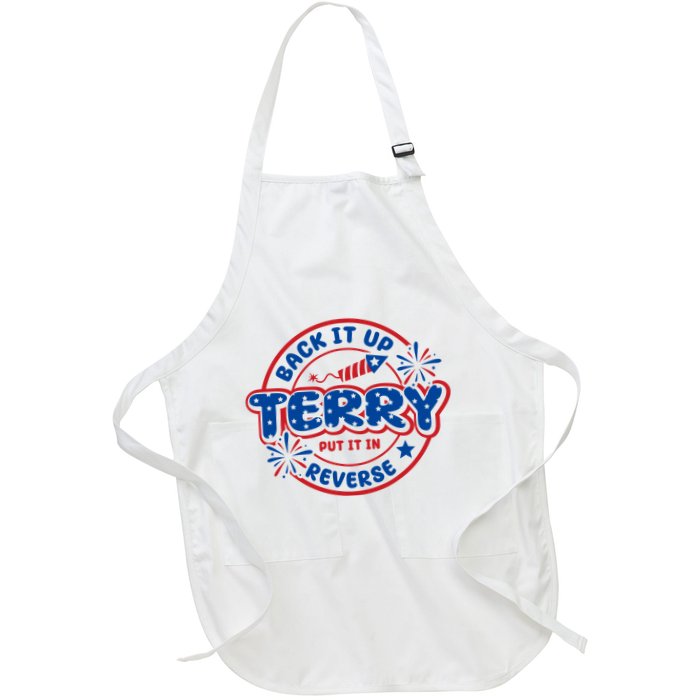 Back It Up Terry Put It In Reverse 4th Of July Fireworks Full-Length Apron With Pockets