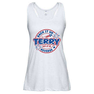 Back It Up Terry Put It In Reverse 4th Of July Fireworks Ladies Essential Flowy Tank