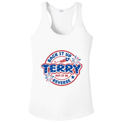 Back It Up Terry Put It In Reverse 4th Of July Fireworks Ladies PosiCharge Competitor Racerback Tank