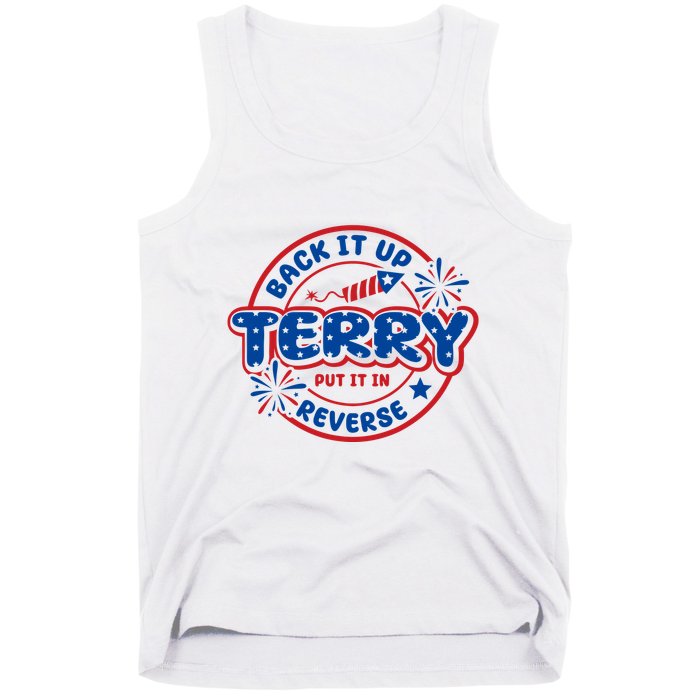 Back It Up Terry Put It In Reverse 4th Of July Fireworks Tank Top