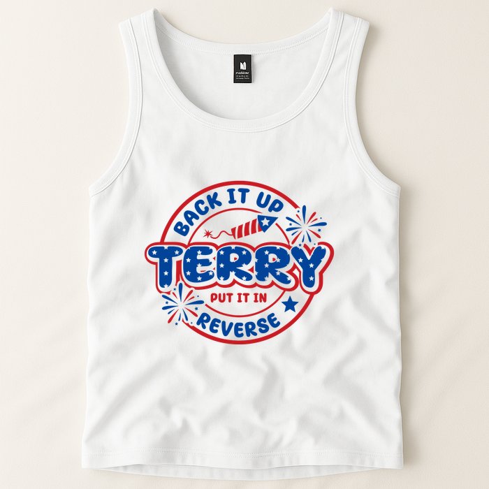Back It Up Terry Put It In Reverse 4th Of July Fireworks Tank Top