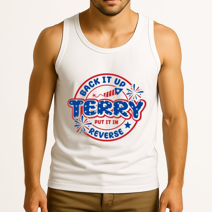 Back It Up Terry Put It In Reverse 4th Of July Fireworks Tank Top