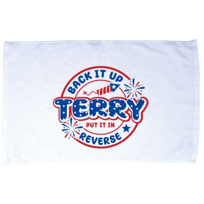 Back It Up Terry Put It In Reverse 4th Of July Fireworks Microfiber Hand Towel