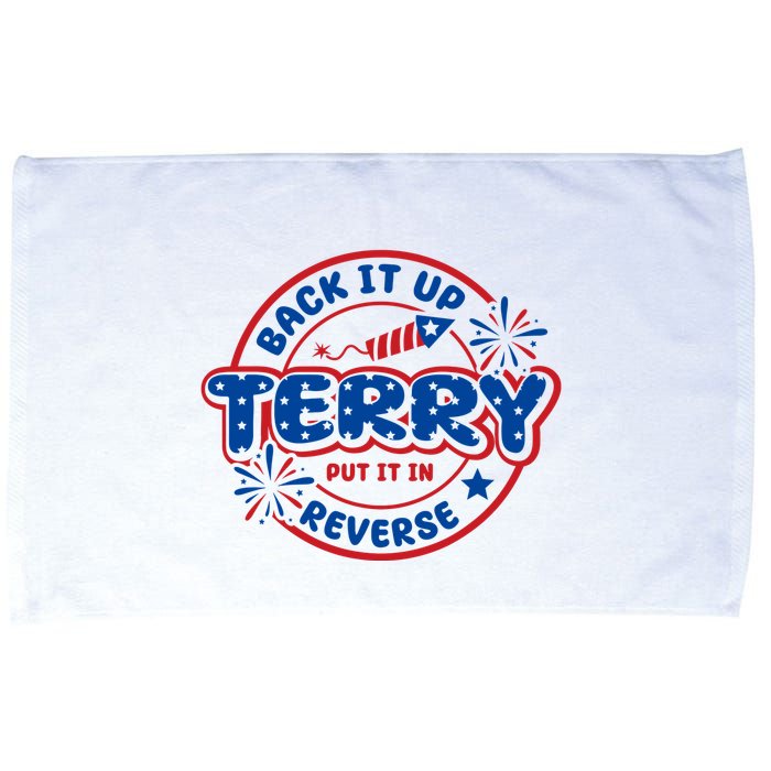 Back It Up Terry Put It In Reverse 4th Of July Fireworks Microfiber Hand Towel