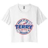 Back It Up Terry Put It In Reverse 4th Of July Fireworks Crop Top
