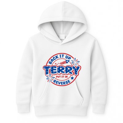Back It Up Terry Put It In Reverse 4th Of July Fireworks Kids Hoodie