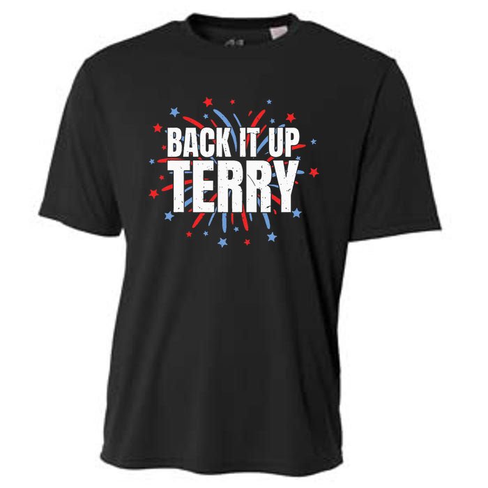 Back It Up Terry Funny 4th Of July Fireworks Cooling Performance Crew T-Shirt