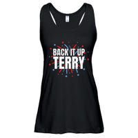 Back It Up Terry Funny 4th Of July Fireworks Ladies Essential Flowy Tank