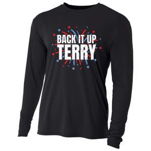 Back It Up Terry Funny 4th Of July Fireworks Cooling Performance Long Sleeve Crew