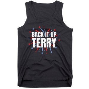 Back It Up Terry Funny 4th Of July Fireworks Tank Top