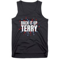 Back It Up Terry Funny 4th Of July Fireworks Tank Top