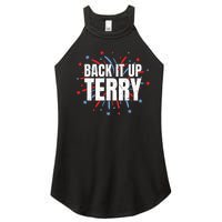 Back It Up Terry Funny 4th Of July Fireworks Women's Perfect Tri Rocker Tank