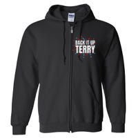 Back It Up Terry Funny 4th Of July Fireworks Full Zip Hoodie