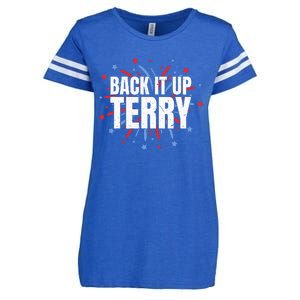 Back It Up Terry Funny 4th Of July Fireworks Enza Ladies Jersey Football T-Shirt