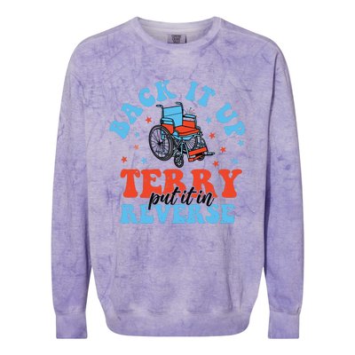 Back It Up Terry Put It In Reverse Colorblast Crewneck Sweatshirt