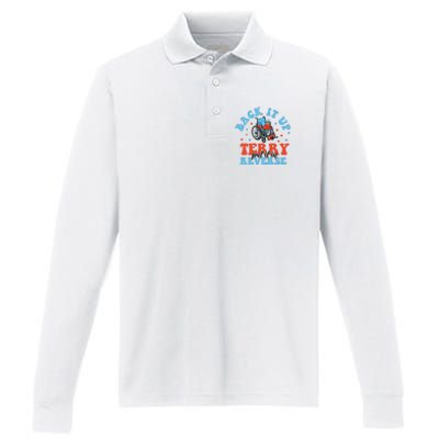 Back It Up Terry Put It In Reverse Performance Long Sleeve Polo