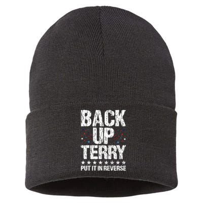 Back It up Terry Put It in Reverse 4th of July Independence Sustainable Knit Beanie