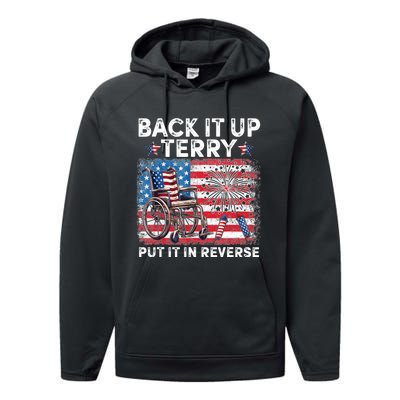 Back It Up Terry Put It In Reverse Firework 4th Of July Performance Fleece Hoodie