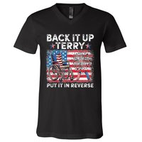 Back It Up Terry Put It In Reverse Firework 4th Of July V-Neck T-Shirt