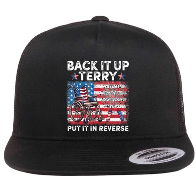 Back It Up Terry Put It In Reverse Firework 4th Of July Flat Bill Trucker Hat