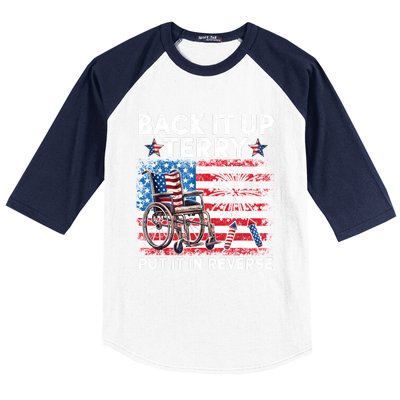 Back It Up Terry Put It In Reverse Firework 4th Of July Baseball Sleeve Shirt