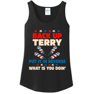 Back It Up Terry Put It In Reverse July 4th Fireworks Terry Ladies Essential Tank