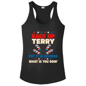 Back It Up Terry Put It In Reverse July 4th Fireworks Terry Ladies PosiCharge Competitor Racerback Tank