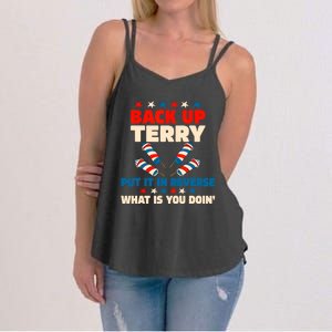 Back It Up Terry Put It In Reverse July 4th Fireworks Terry Women's Strappy Tank