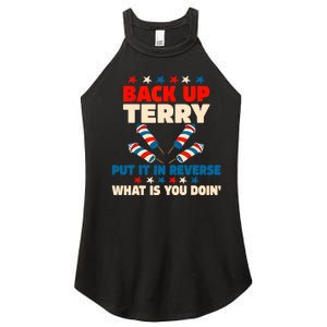 Back It Up Terry Put It In Reverse July 4th Fireworks Terry Women's Perfect Tri Rocker Tank