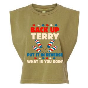 Back It Up Terry Put It In Reverse July 4th Fireworks Terry Garment-Dyed Women's Muscle Tee