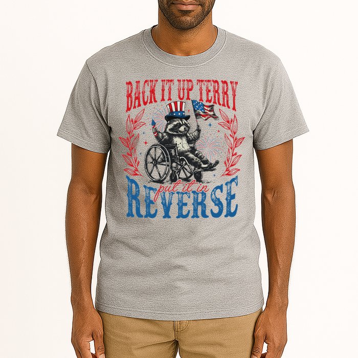 Back It Up Terry Put It In Reverse Funny Racoon 4th Of July Tall T-Shirt