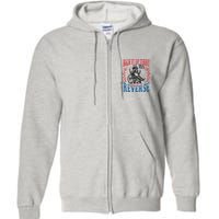 Back It Up Terry Put It In Reverse Funny Racoon 4th Of July Full Zip Hoodie