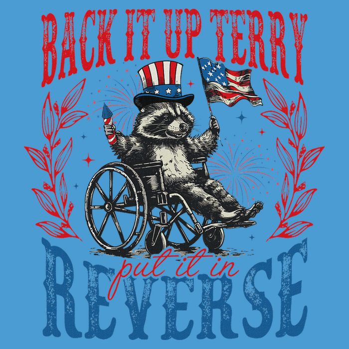 Back It Up Terry Put It In Reverse Funny Racoon 4th Of July Tie Dye Hoodie