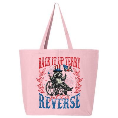 Back It Up Terry Put It In Reverse Funny Racoon 4th Of July 25L Jumbo Tote