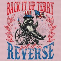 Back It Up Terry Put It In Reverse Funny Racoon 4th Of July 25L Jumbo Tote