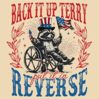 Back It Up Terry Put It In Reverse Funny Racoon 4th Of July Drawstring Bag